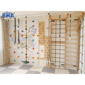 Service de personnalisation à guichet unique JP Development, murs d'escalade intérieurs pour tout-petits avec barre à singe et échelle en corde - Product Image 6