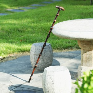 Handmade Qiong Bamboo Root T-Shaped Walking Stick Lightweight Hiking Outdoor Elderly Use Guizhou Origin - Product Image 1