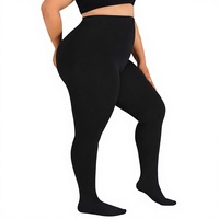 Collants thermiques opaques pour femmes DORALLURE, taille plus, doublés de polaire, longueur genou, chauds pour l'hiver