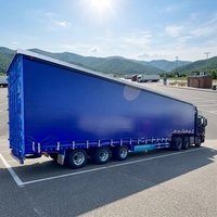 Semi-remorque à rideaux latéraux 3 essieux 45 pieds, remorque à bâche latérale en tissu, remorque de camionnette à caisse latérale pour le transport de marchandises