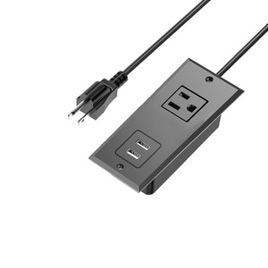 電動コンセントソケットUSB-A会議付き小型の埋め込み式電源ストリップUSB C家具ホーム用USプラグ - Product Image 4