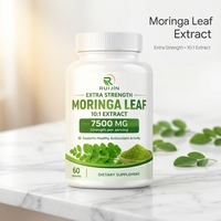 Kapsul Ekstrak Daun Moringa OEM 10:1 750mg Antioksidan Kesehatan Imunitas Label Pribadi Suplemen Vegan 60 Kapsul Vegetarian