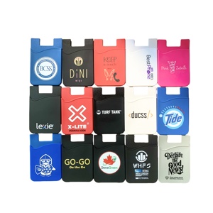 Porte-carte de crédit mobile en gros carte d'identité portefeuille de carte de téléphone en silicone cadeaux promotionnels portefeuille de téléphone portable en stock - Product Image 1