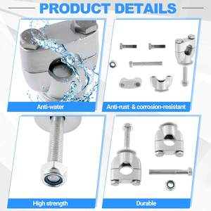 Elevadores de Manillar de Motocicleta Universales de 7/8'' de Aleación de Aluminio con Abrazaderas de Montaje - Product Image 4