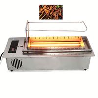 Parrilla Eléctrica Comercial Tipo Push-Pull para Cocina, Barbacoa sin Humo, Máquina de Asar Brochetas, Equipo de Mesa