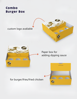 Individuelle Fast-Food-Verpackung für Shawarma Döner Kebab Wraps – Trennfachbox, Sharing-Box-Set, Soßenbox, Speisen zum Mitnehmen
