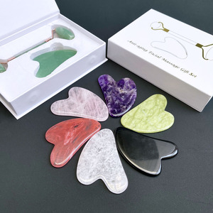 Roller Pijat Wajah Batu Kristal Grosir, Roller Jade, Set Pijat Wajah Gua Sha - Product Image 1