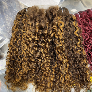 ผมบราซิลแบบ Pixie Curl Double Drawn เกรด 12A  100% ผมแท้คุณภาพสูง  แบบ Remy Virgin สำหรับต่อผม ขายส่ง - Product Image 6