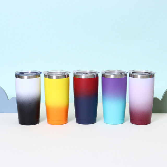 20 oz Double Wall Stainless Steel Insulated Tumbler with Ombre  Coffee Drinkware for Travel