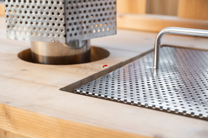 대형 6-8인용 야외 일본식 온수 욕조 장작 난방 써모 파인 히터 전기 마사지 삼나무 목재 스파 욕조 - Product Image 5