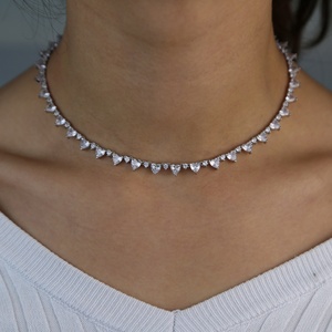 Collana Girocollo Classica alla Moda con Cuore in Zirconia Cubica, Regalo <span class=keywords><strong>di</strong></span> <span class=keywords><strong>San</strong></span> <span class=keywords><strong>Valentino</strong></span> per Fidanzata - Product Image 5