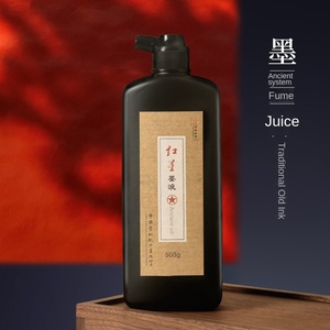 <span class=keywords><strong>Encre</strong></span> noire riche faite à la main à base <span class=keywords><strong>de</strong></span> suie d'huile Red Star, 250g/500g, grande bouteille, pratique <span class=keywords><strong>de</strong></span> la calligraphie pour les étudiants, peinture chinoise, Shandong - Product Image 1