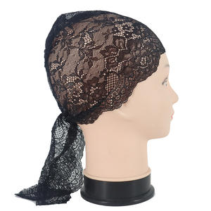 मुस्लिम महिलाओं के लिए फूलों की शैली बोनट के साथ स्ट्रेची टोपी के साथ गर्म बिक्री आंतरिक हिजाब फीता कपड़े - Product Image 4