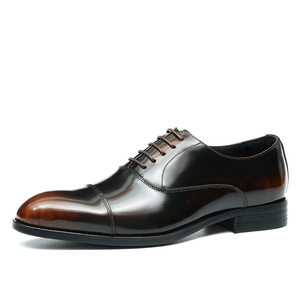 Men's Breathable And Fashionable Leather Shoes Business Formal Flat Casual Shoes Outdoor <b>Height</b> <b>Increasing</b> Large Sized Shoes Men - Product Image 1