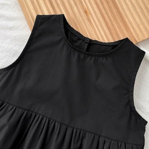 Abbigliamento per <span class=keywords><strong>Bambina</strong></span> 2026 Top Senza Maniche in Pizzo Nero + Pantaloni a Righe Set Casual 2 Pezzi - Product Image 3