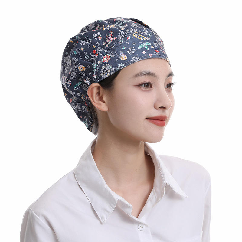 Bleu marine floral - ppm - sans bord