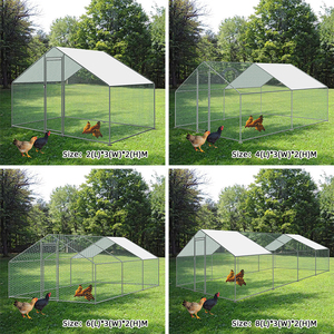 Recinto per Polli in Metallo Zincato a Forma di Arco con Copertura Impermeabile per Allevamento di Galline, Anatre e Conigli in Giardino - Product Image 5