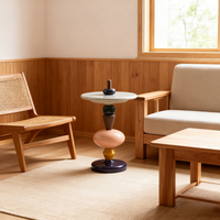 Table basse moderne minimaliste en bois massif inspirée de l'aubépine confite, créative et tendance