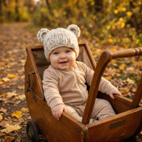 Gorros de Invierno para Bebés, Niños y Niñas, de Algodón Transpirable, Absorbentes de Sudor, Tejidos, Ecológicos, Deportivos, para las Cuatro Estaciones, con Bordado