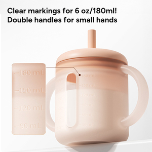 Gobelet à eau pour bébé en silicone sans BPA, anti-fuite, avec poignée, biberon d'apprentissage pour bébé - Product Image 6