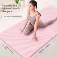 Tapis de yoga NBR antidérapant, épaissi, élargi et allongé, pour débutants unisexes, usage domestique, entraînements, danse, fitness