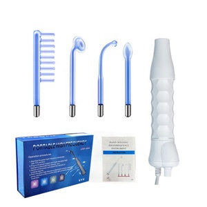 Elektroda ungu genggam portabel tongkat frekuensi tinggi dengan Gas Argon tongkat rambut terapi kulit wajah untuk jerawat meningkatkan kemerahan - Product Image 3