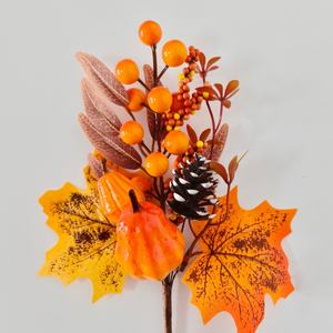 Decoraciones Navideñas de Otoño, Hojas de Arce, Ramas de Árbol con Calabazas Artificiales - Product Image 3
