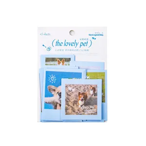 Adesivi 45 pezzi Heart Love Pet serie animale coreano Lomo materiale per conto scritto a mano fai da te decorazione adesivi 6 modelli - Product Image 5