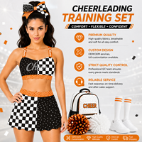 Tenues de cheerleading personnalisées SNG pour adolescentes - Ensemble une pièce en Spandex/Polyester pour entraînement et sport (soutien-gorge, jupe, short)