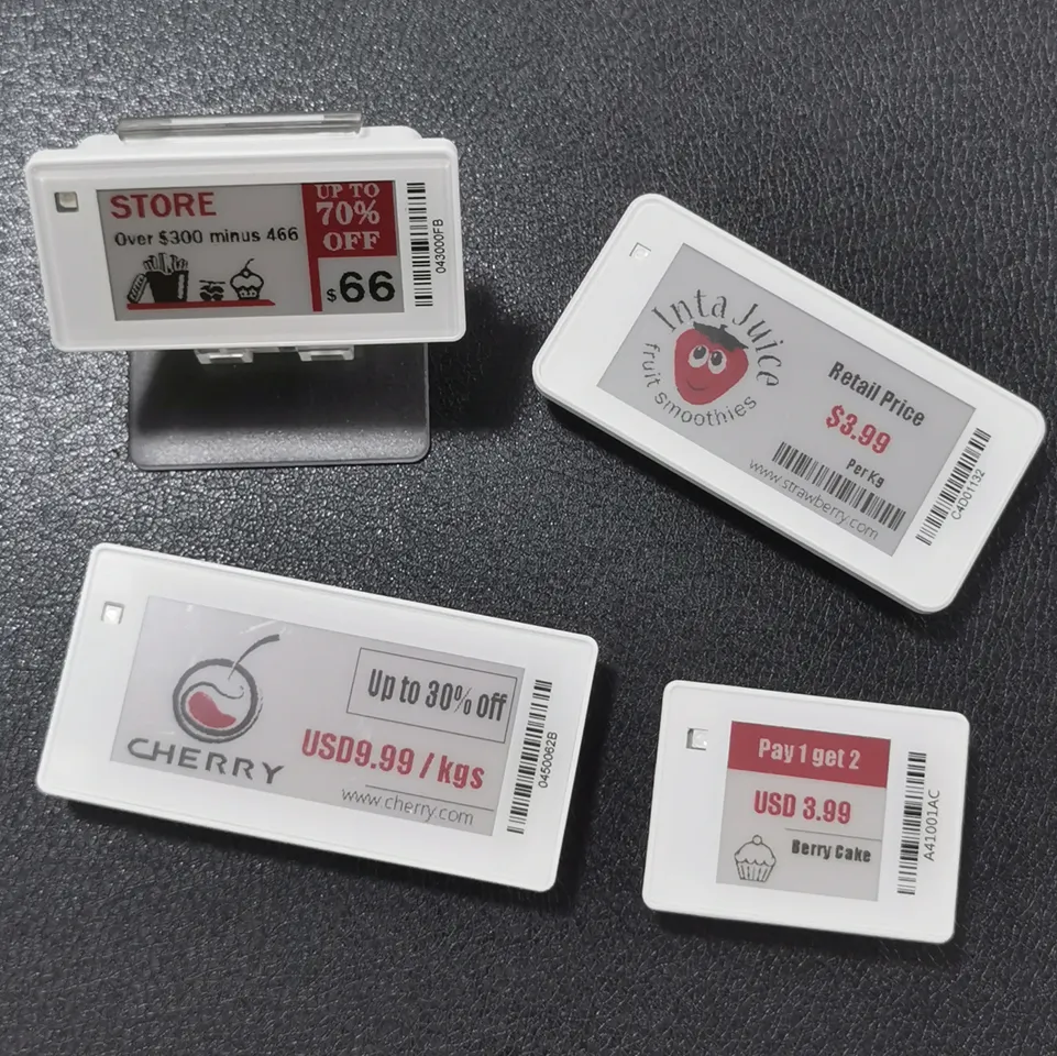 2.4Ghz 2.13 इंच इलेक्ट्रॉनिक शेल्फ लेबल वायरलेस नियंत्रण ईएसएल लेबल ई-स्याही ईएसएल कीमत टैग सुपरमार्केट के लिए