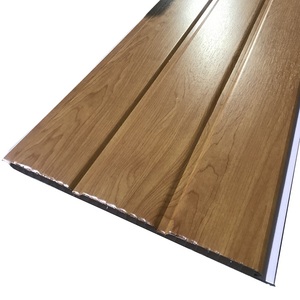 Striscia di 30 CENTIMETRI A Due Scanalatura Laminato di <span class=keywords><strong>Legno</strong></span> di Disegno Pannello di Parete del PVC per il Rivestimento Della Parete Della Stanza - Product Image 2