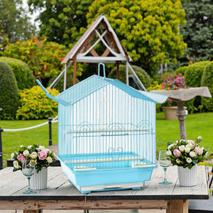 Ekstra büyük altın kuş kafesi 60cm ahşap yetiştiriciliği tel Birdhouse demir uçuş hayvan desen düğün dekorasyon ekonomik - Product Image 4