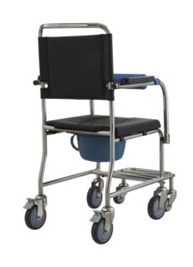 Chaise de toilette de réadaptation, fauteuil de bain à roulettes en aluminium, fauteuil de toilette portable pour personnes âgées - Product Image 4