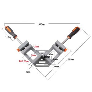 Pince d'angle à double poignée en alliage d'aluminium à serrage rapide OEM, 90 degrés, pour le travail du bois, la menuiserie, la soudure, l'encadrement photo - Product Image 4