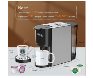 Machine à expresso 19 bars, cafetière à service unique 5 en 1 pour <span class=keywords><strong>Nespresso</strong></span> Original/Dolce Gusto/K Cups, chaud et froid... - Product Image 5