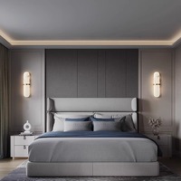 Applique murale LED en albâtre tout en cuivre, style espagnol de luxe, nouveau design minimaliste pour salon, chambre à coucher, chevet, escalier, couloir