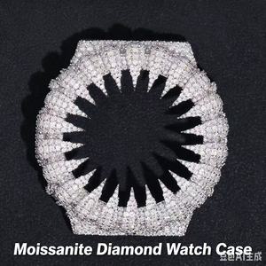 Boîtier <span class=keywords><strong>en</strong></span> <span class=keywords><strong>argent</strong></span> plaqué GA2100 serti <span class=keywords><strong>de</strong></span> diamants Moissanite - Product Image 6