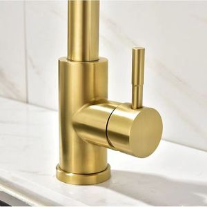Смеситель кухонный из нержавеющей стали с латунным распылителем - Product Image 4