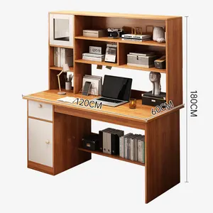 Venta al por mayor estilo chino tradicional resistente escritorio de la computadora con librería