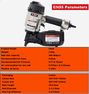 Cloueuse à bobine en acier inoxydable facile à utiliser, cloueuse <span class=keywords><strong>pneumatique</strong></span> avec une longueur de <span class=keywords><strong>clou</strong></span> de 25 à 90 mm <span class=keywords><strong>pour</strong></span> le revêtement de sol et l'emballage - Product Image 2