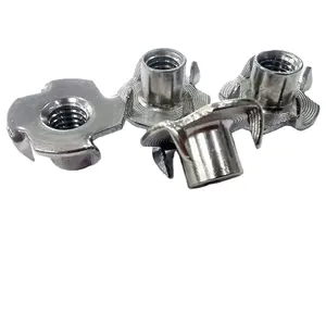 Free Sample China Factory T Nut M10x13mm Stainless Steel 4 Prong Tee Nuts