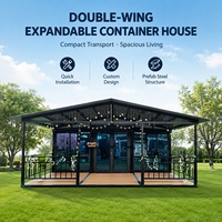 Maison modulaire mobile préfabriquée étanche à installation rapide, conteneur extensible de 30 pieds avec murs en panneaux sandwich