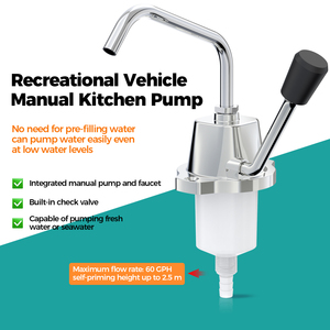 Robinet manuel à <span class=keywords><strong>pompe</strong></span> pour camping-car et bateau, robinet d'<span class=keywords><strong>eau</strong></span> auto-amorçant en acier inoxydable pour évier de cuisine de camping-car, <span class=keywords><strong>caravane</strong></span>, bateau et yacht - Product Image 2