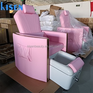 Kisen Pedicure Chair Salon Beauty Chair Foot Bath SPA Luxury Top Design Customized Optional Nail Chair on Sale - Product Image 1