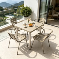 Ensemble table et chaises d'extérieur de haute qualité, best-seller, résistant à l'eau, au soleil et aux intempéries, durable, pour jardin et terrasse