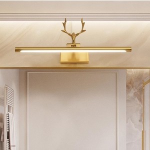 All Copper <b>Vanity</b> Led Light Antler Design Wall Lamp For Bathroom Cabinet <b>Lighting</b> - Product Image 1