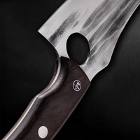 Couteau à découper pour abattage de 6 pouces Ustensiles de cuisine Couperet Couteau de chef en acier inoxydable 50cr15 Couteau à désosser Boucher avec étui en cuir