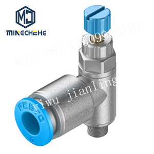 วาล์วควบคุมการไหลแบบทางเดียวชนิดนิวแมติกคุณภาพสูง GRLA-M5-QS-6-RS-D 197578 GRLA-1/8-QS-6-RS-D 197579 GRLA-1/4-QS-8-RS-D 197580 - Product Image 1