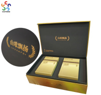 Caja de Regalo de Cartón de Lujo Personalizada para Juego de Té con Estampado en Caliente con Lámina Dorada y Cierre Magnético Rígido