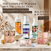 Mousse Nettoyante en Gros Direct Usine à l'Acide Aminé et Niacinamide, Contrôle du Sébum à l'Huile de Camélia et Fleur de Cactus, Nettoyage en Profondeur, 150ml Format Voyage